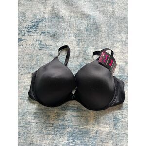 NWT! Maidenform Black Demi Coverage Rhinestone T Shirt Bra 38D